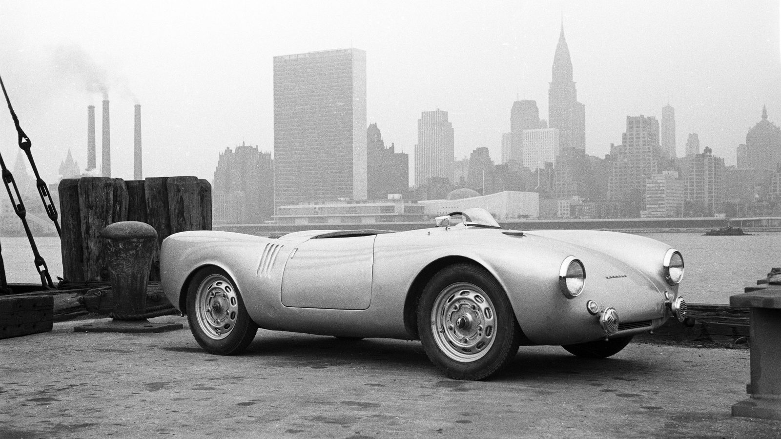 Porsche 550 Spyder на том же пирсе в 1953 году