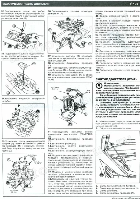 Комплект любительской литературы по ремонту и обслуживанию Honda Accord с 2008 года выпуска