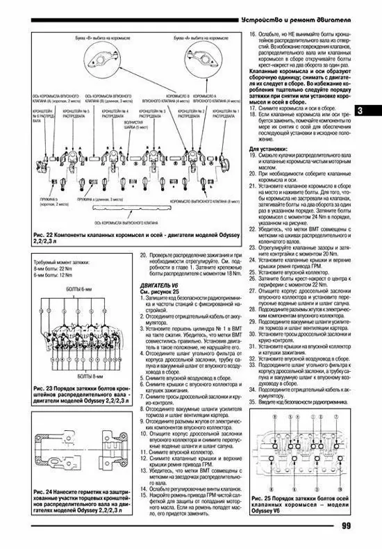 Комплект литературы по ремонту и обслуживанию Honda CR-V / Odyssey с 1995 года выпуска