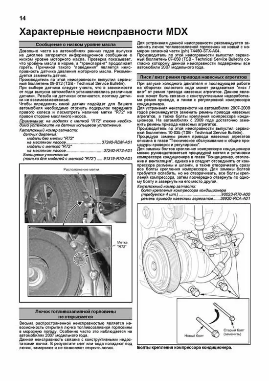 Комплект литературы по ремонту и обслуживанию Acura MDX с 2006 года выпуска