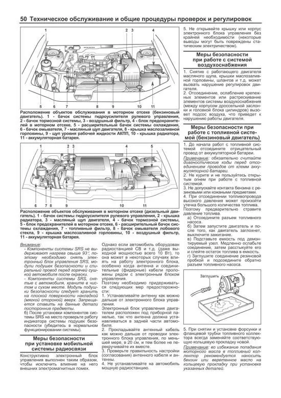 Комплект литературы по ремонту и обслуживанию Kia Carnival с 1998 года выпуска