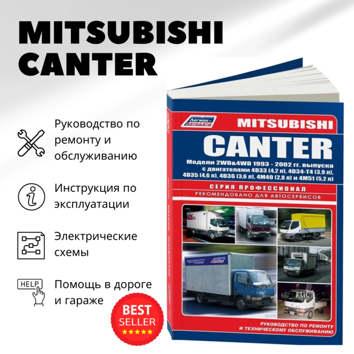 Книга: MITSUBISHI CANTER (д) c 1993 г.в., рем., экспл., то | Легион-Aвтодата