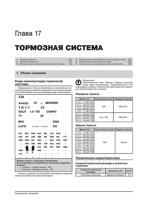 Комплект литературы по ремонту и обслуживанию Volkswagen Touran / Cross Touran с 2010 года выпуска