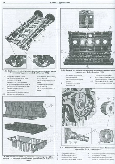 Комплект литературы по ремонту и обслуживанию Ford Mondeo с 2007 года выпуска