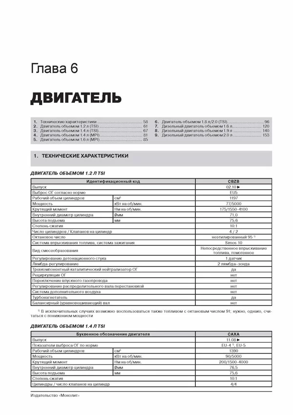 Комплект литературы по ремонту и обслуживанию Skoda Octavia с 2008 года выпуска