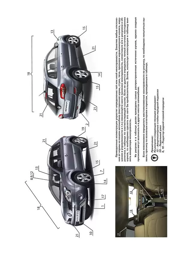 Комплект литературы по ремонту и обслуживанию Renault Koleos с 2007 года выпуска
