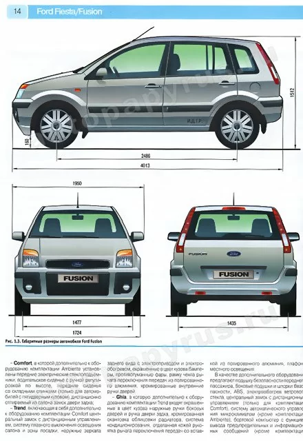 Комплект литературы по ремонту и обслуживанию Ford Fiesta / Fusion с 2001 года выпуска