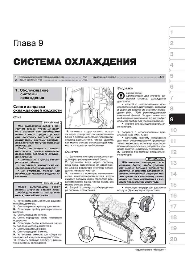 Комплект литературы по ремонту и обслуживанию Renault Fluence с 2009 года выпуска