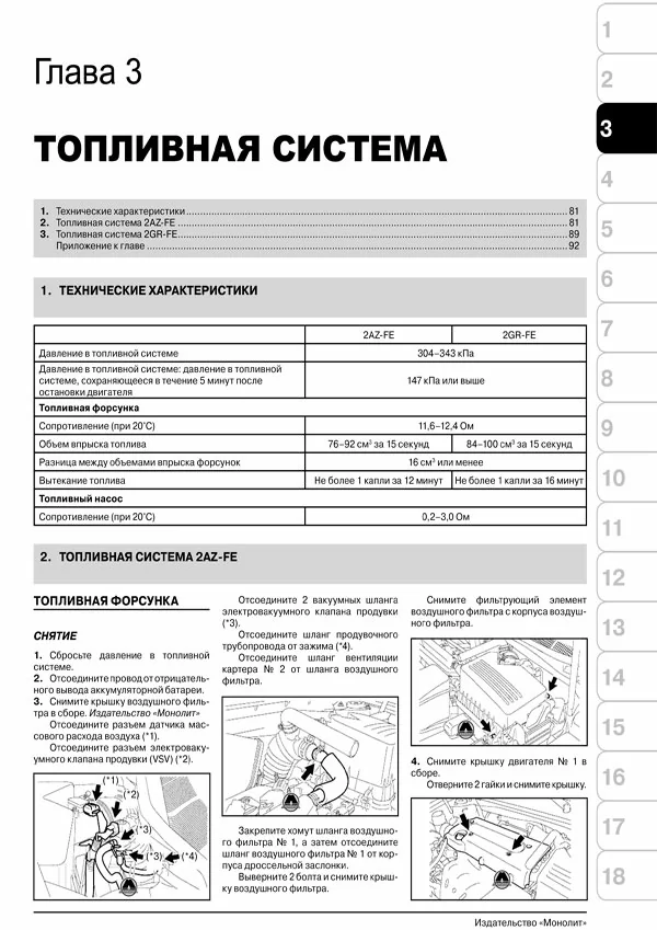 Комплект литературы по ремонту и обслуживанию Toyota Camry с 2006 года выпуска