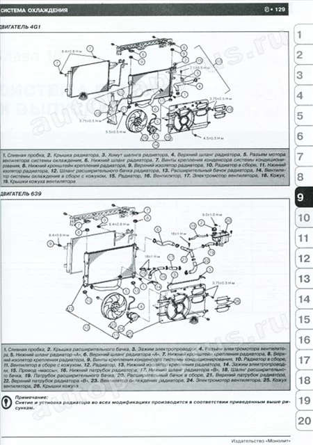 Комплект литературы по ремонту и обслуживанию Mitsubishi Colt с 2004 года выпуска