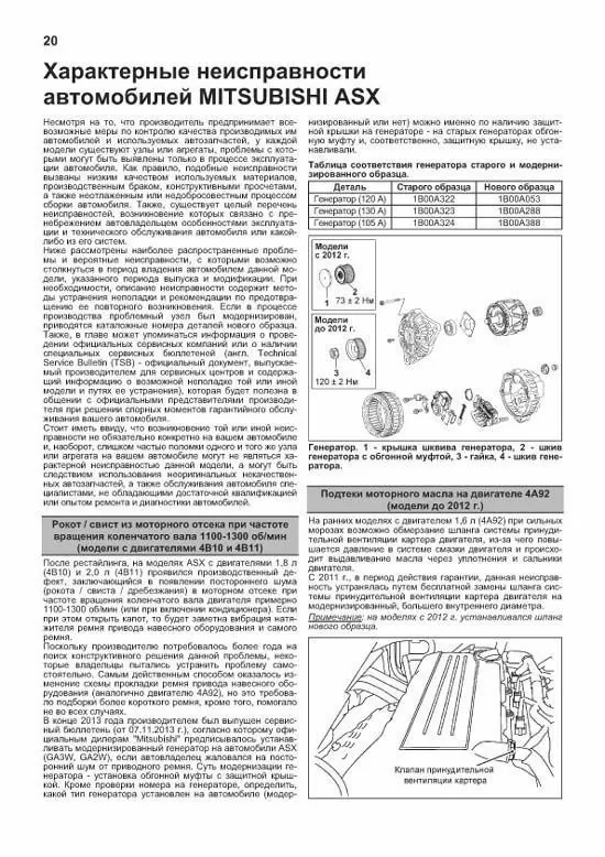 Комплект литературы по обслуживанию и ремонту Mitsubishi ASX с 2010 года выпуска