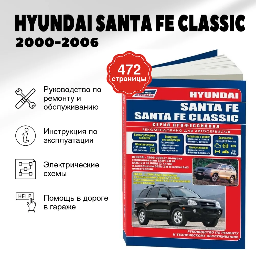 Книга: HYUNDAI SANTA FE CLASSIC (б , д) 2000-2006 г.в. рем., экспл., то | Легион-Aвтодата
