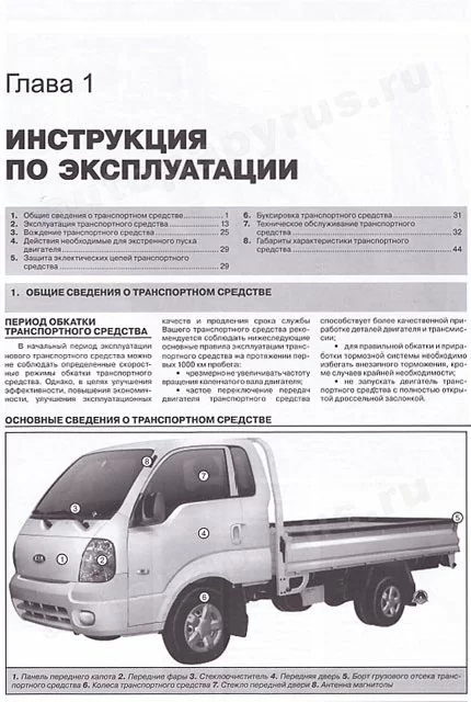 Комплект литературы по ремонту и обслуживанию Kia K2500 / K2700 / K2900 / K3000 / Bongo / Hyundai Porter II