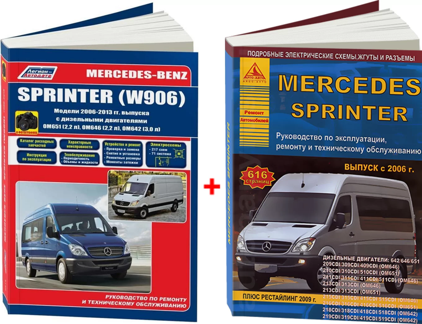 Комплект литературы по обслуживанию и ремонту Mercedes Sprinter W906 с 2006 года выпуска