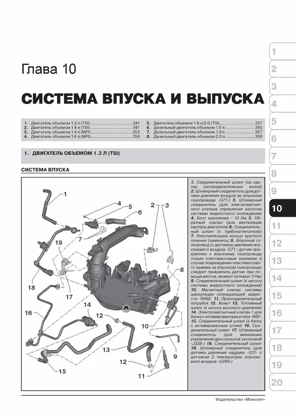 Комплект литературы по ремонту и обслуживанию Skoda Octavia с 2008 года выпуска