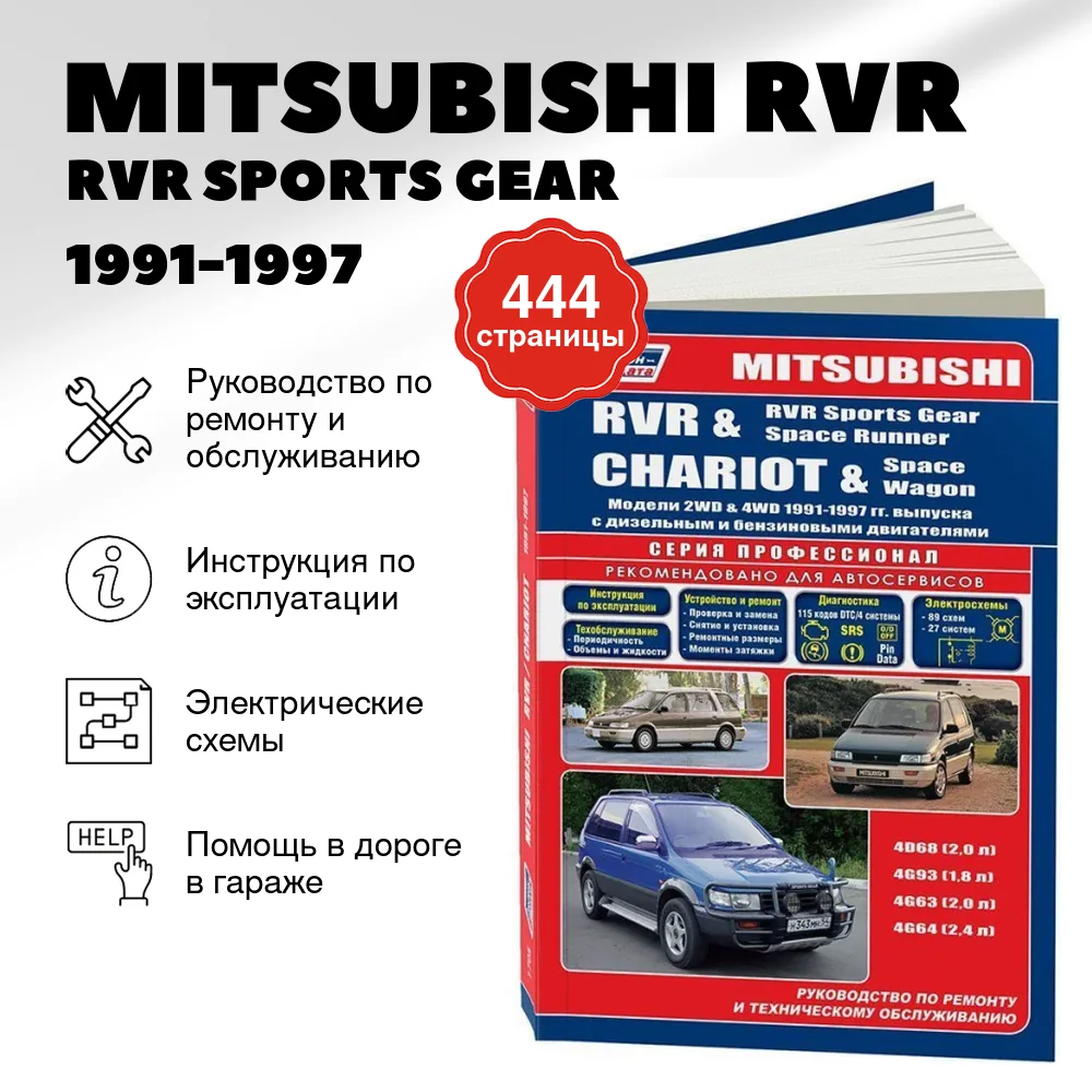 Книга: MITSUBISHI RVR / RVR SPORTS GEAR / SPACE RUNNER (б , д) 1991-1997 г.в., рем., экспл., то | Легион-Aвтодата