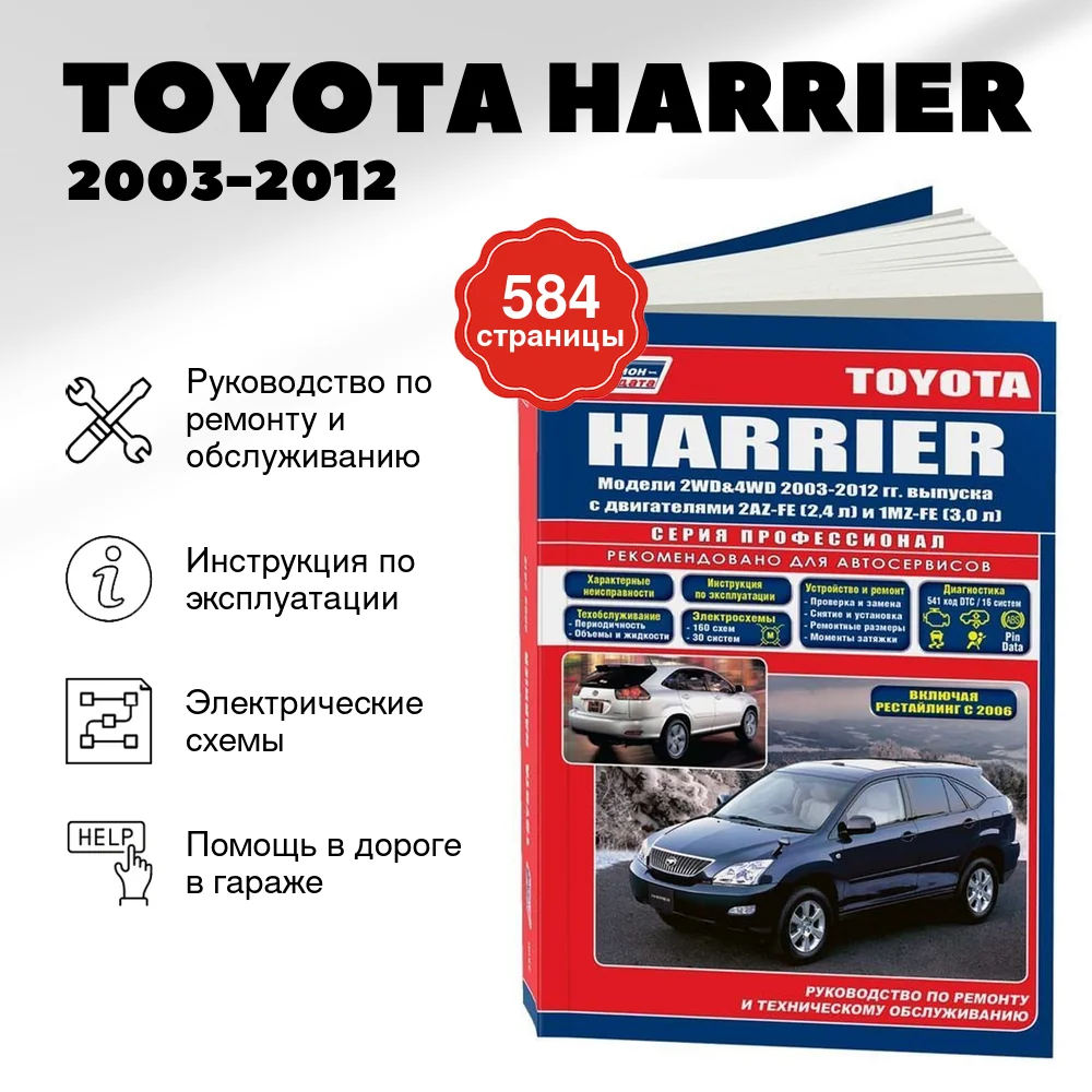 Книга: TOYOTA HARRIER (б) 2003-2012 г.в., рем., экспл., то, сер.ПРОФ. | Легион-Aвтодата