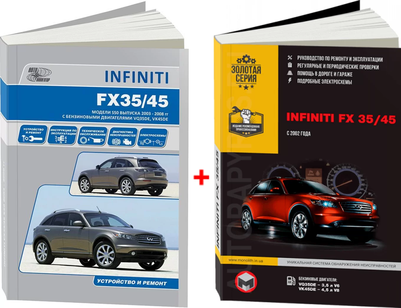 Комплект литературы по ремонту и обслуживанию Infiniti FX35 с 2003 года выпуска
