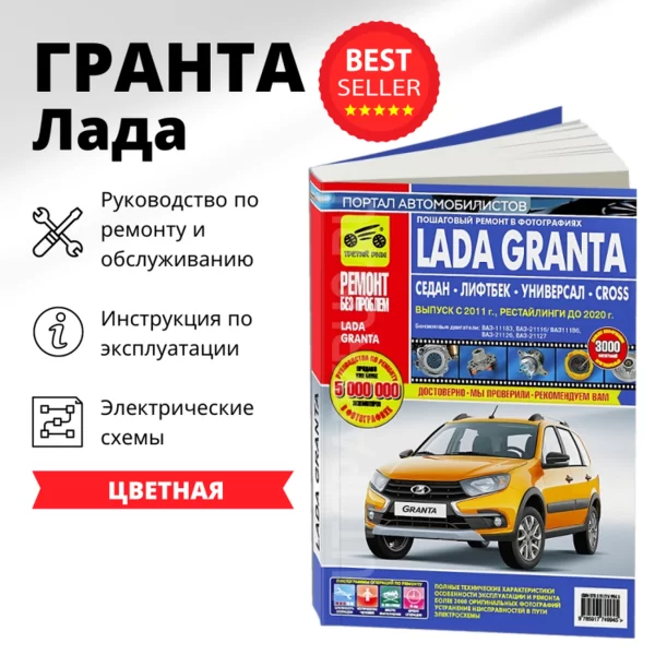9 LADA GRANTA СЕДАН / ЛИФТБЕК / УНИВЕРСАЛ / КРОСС с 2011 г.в.,, рестайлинг до 2020 бензин руководство по ремонту, электросхемы - инструкция по эксплуатации, руководство по техническому обслуживанию   | Третий Рим