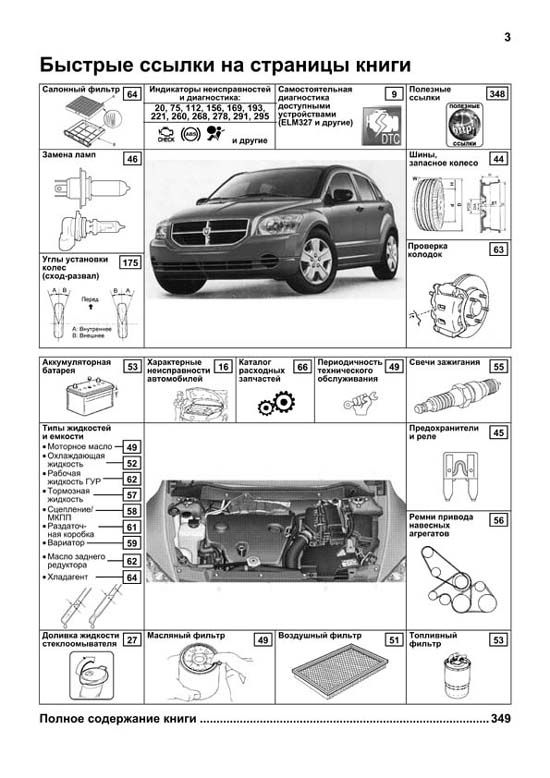 Комплект литературы по ремонту и обслуживанию Dodge Caliber с 2006 года выпуска