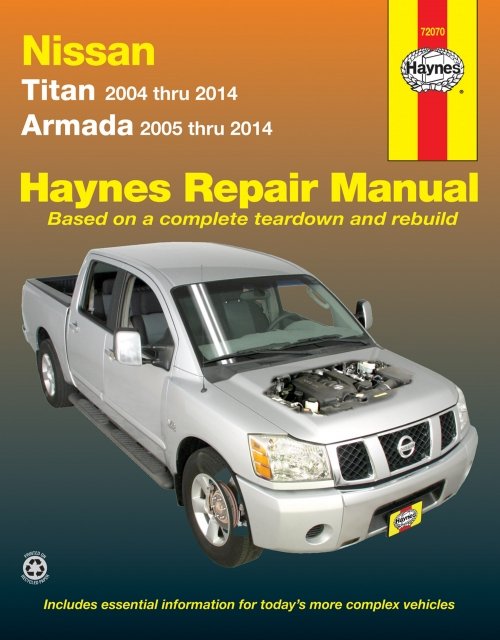 NISSAN TITAN / ARMADA бензин 2004-2010 г.в. - инструкция по эксплуатации, руководство по техническому обслуживанию