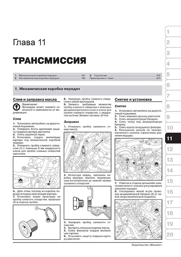 Комплект литературы по ремонту и обслуживанию Renault Fluence с 2009 года выпуска