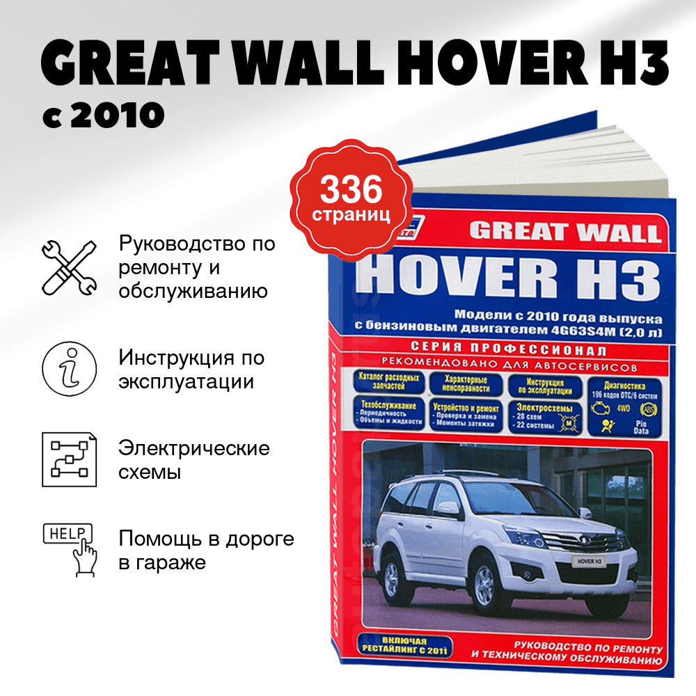 Книга: GREAT WALL HOVER H3 (б) с 2010 г.в., рем., экспл., то, сер.ПРОФ. | Легион-Aвтодата
