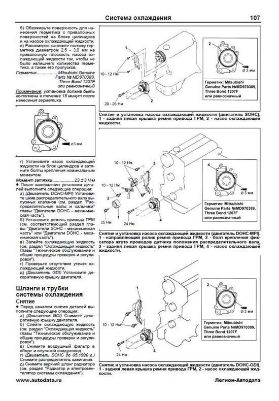Комплект профессиональной литературы по ремонту и обслуживанию Mitsubishi Carisma