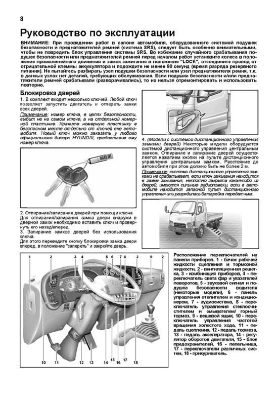 Комплект литературы по ремонту и обслуживанию Hyundai HD65 / HD72 / HD78