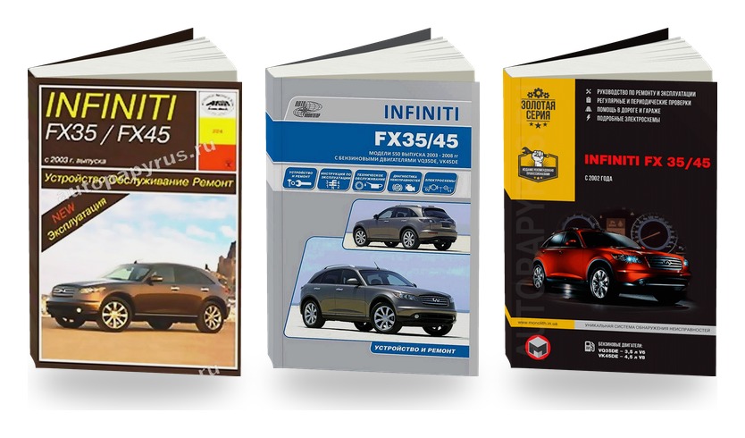 Комплект литературы по ремонту и обслуживанию Infiniti FX35 / FX45 с 2003