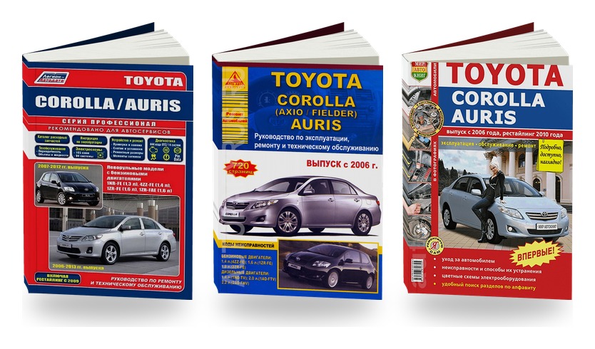 Комплект литературы по ремонту и обслуживанию Toyota Auris / Corolla с 2006