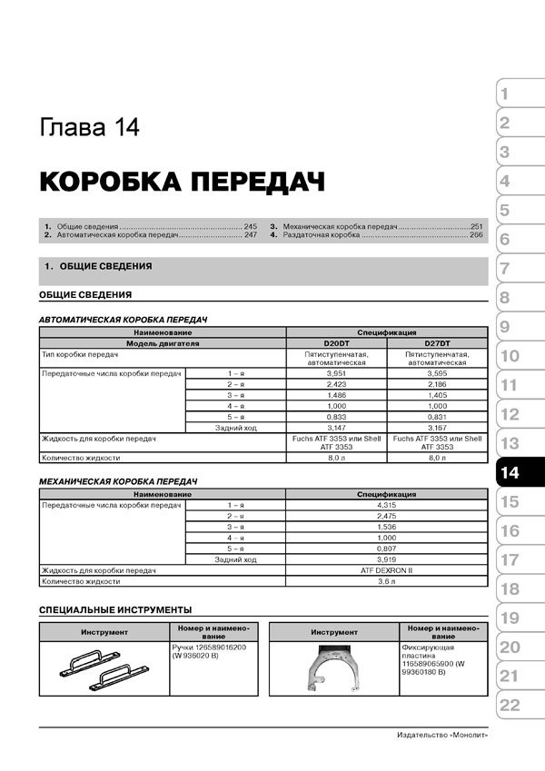 Комплект литературы по ремонту и обслуживанию Ssang Yong Kyron