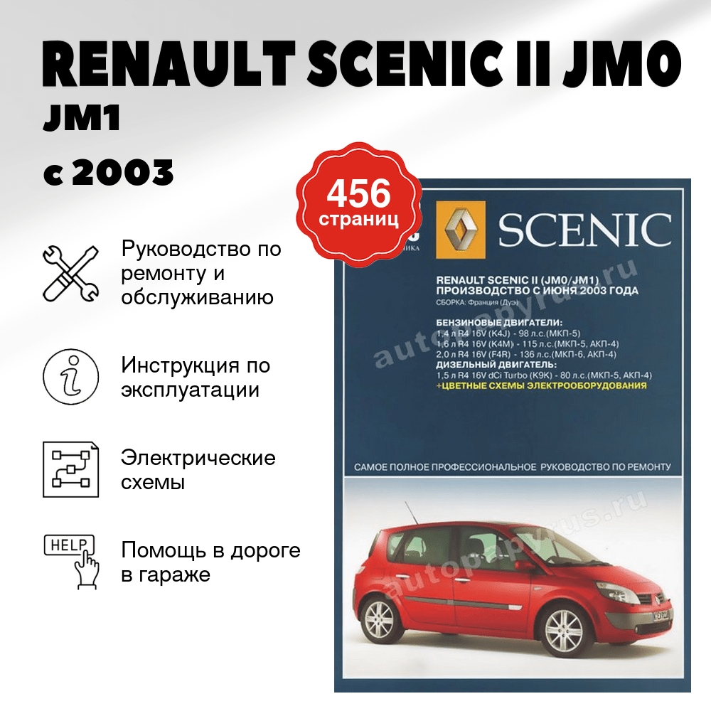 Книга: RENAULT SCENIC II (JM0 / JM1) (б , д) с 2003 г.в.. рем., экспл., то | Ротор