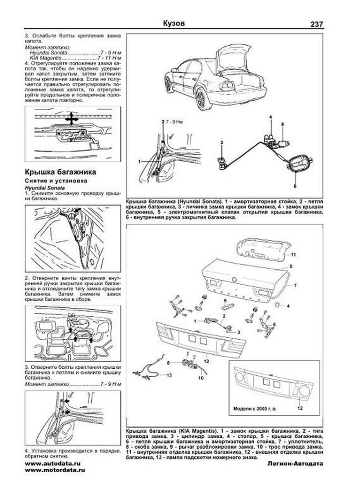 Книга: KIA MAGENTIS / OPTIMA (б) 2001-2006 г.в. рем., экспл., то | Легион-Aвтодата