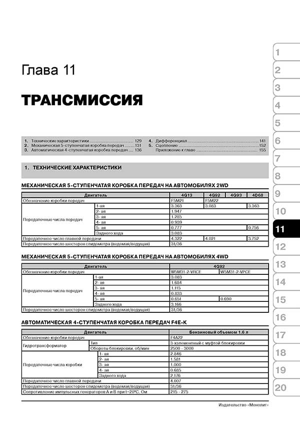 Комплект литературы по ремонту и обслуживанию Mitsubishi Colt с 1992 года выпуска