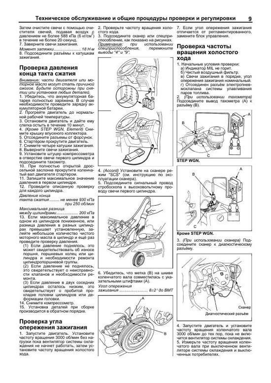 Комплект литературы по ремонту и обслуживанию Honda Element