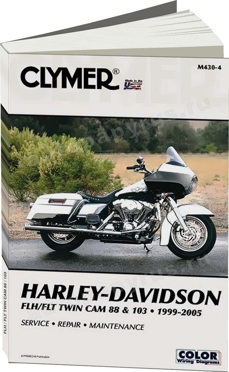 HARLEY-DAVIDSON FLH / FLT TWIN CAM 88 / 103 бензин 1999-2005 г.в. - подробное руководство по техническому обслуживанию и ремонту, инструкция по эксплуатации, электрические схемы
