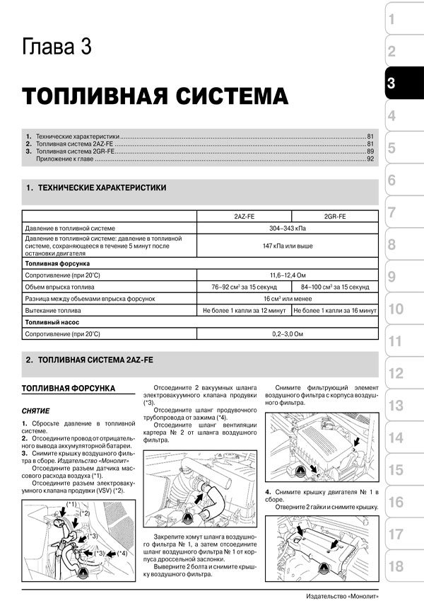 Комплект литературы по ремонту и обслуживанию Toyota Camry с 2006 года выпуска