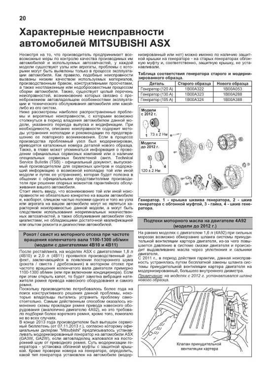 Комплект литературы по обслуживанию и ремонту Mitsubishi ASX с 2010 года выпуска