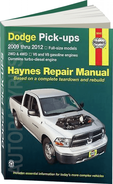 Книга: DODGE RAM / FULL SIZE PICK-UPS (б , д) 2009-2012 г.в., рем., экспл., то | Haynes