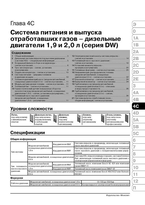 Комплект литературы по ремонту и обслуживанию Citroen Berlingo с 1996 года выпуска