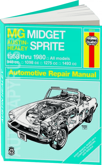 Книга: AUSTIN-HEALEY SPRITE / MG MIDGET (б) 1958-1980 г.в., рем., экспл., то | Haynes