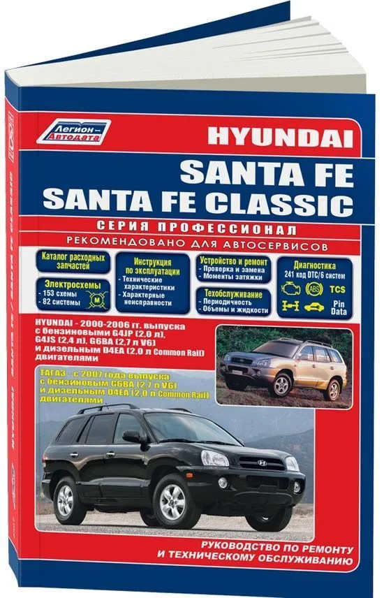 Книга: HYUNDAI SANTA FE CLASSIC (б , д) 2000-2006 г.в. рем., экспл., то | Легион-Aвтодата