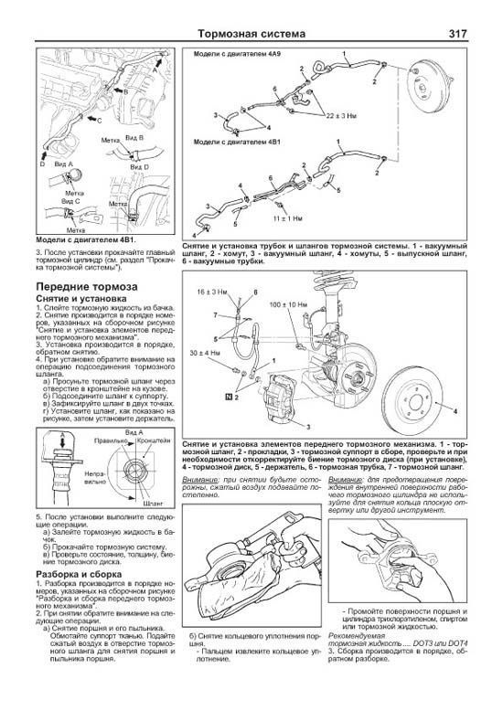 Комплект литературы по обслуживанию и ремонту Mitsubishi ASX с 2010 года выпуска