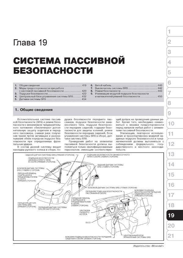 Комплект литературы по ремонту и обслуживанию Toyota Prius с 2009 года выпуска