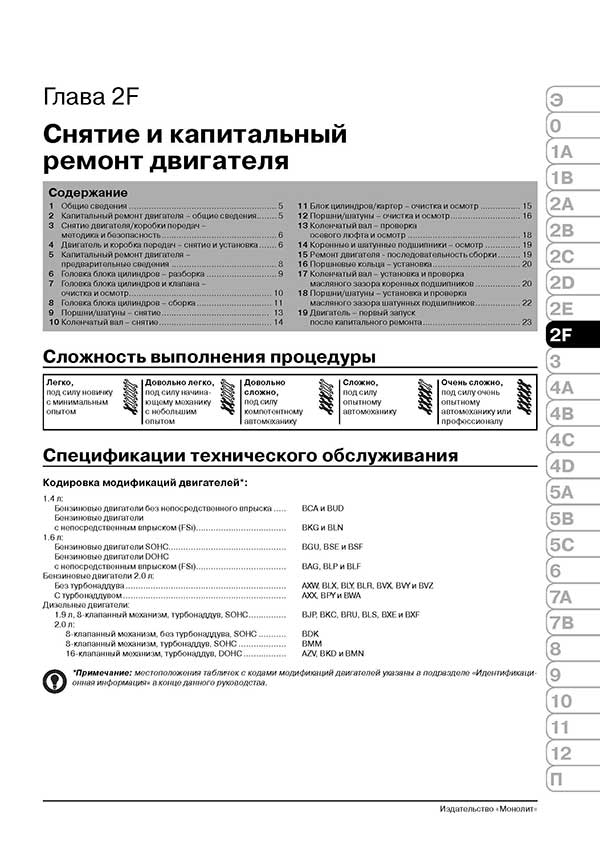 Комплект литературы по ремонту и обслуживанию Volkswagen Golf 5 с 2003 года выпуска