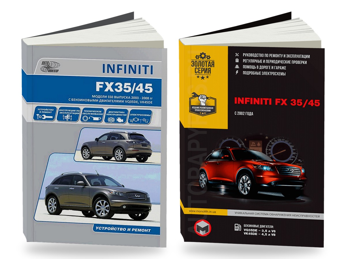 Комплект литературы по ремонту и обслуживанию Infiniti FX35 с 2003 года выпуска