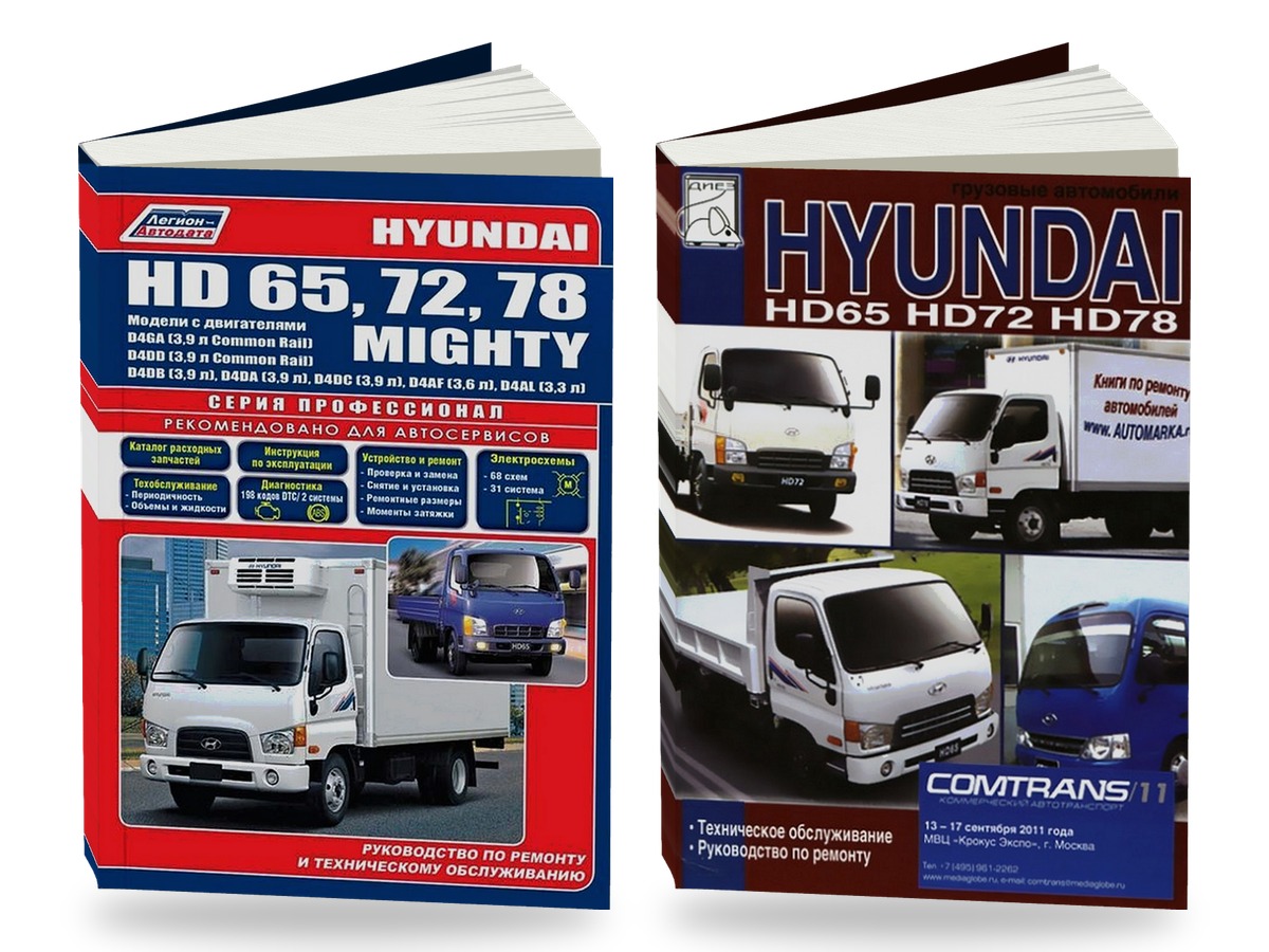 Комплект литературы по ремонту и обслуживанию Hyundai HD65 / HD72 / HD78
