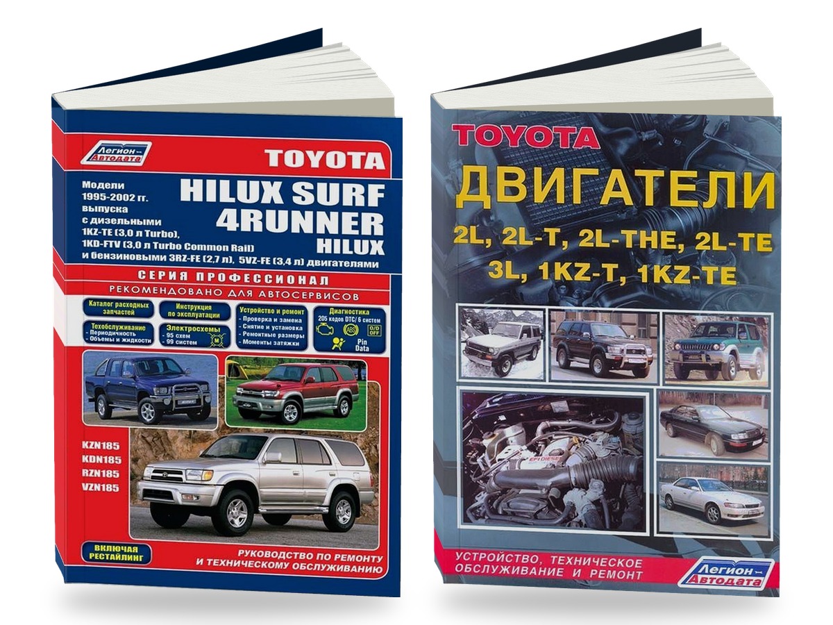 Комплект литературы по ремонту и обслуживанию Toyota 4-Runner / Hilux Surf 1995-2002 года выпуска