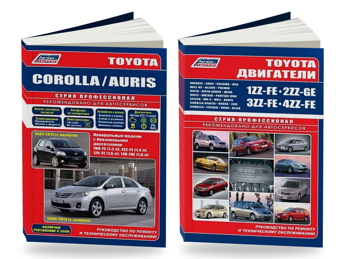 Комплект литературы по ремонту и обслуживанию Toyota Auris / Corolla с 2006